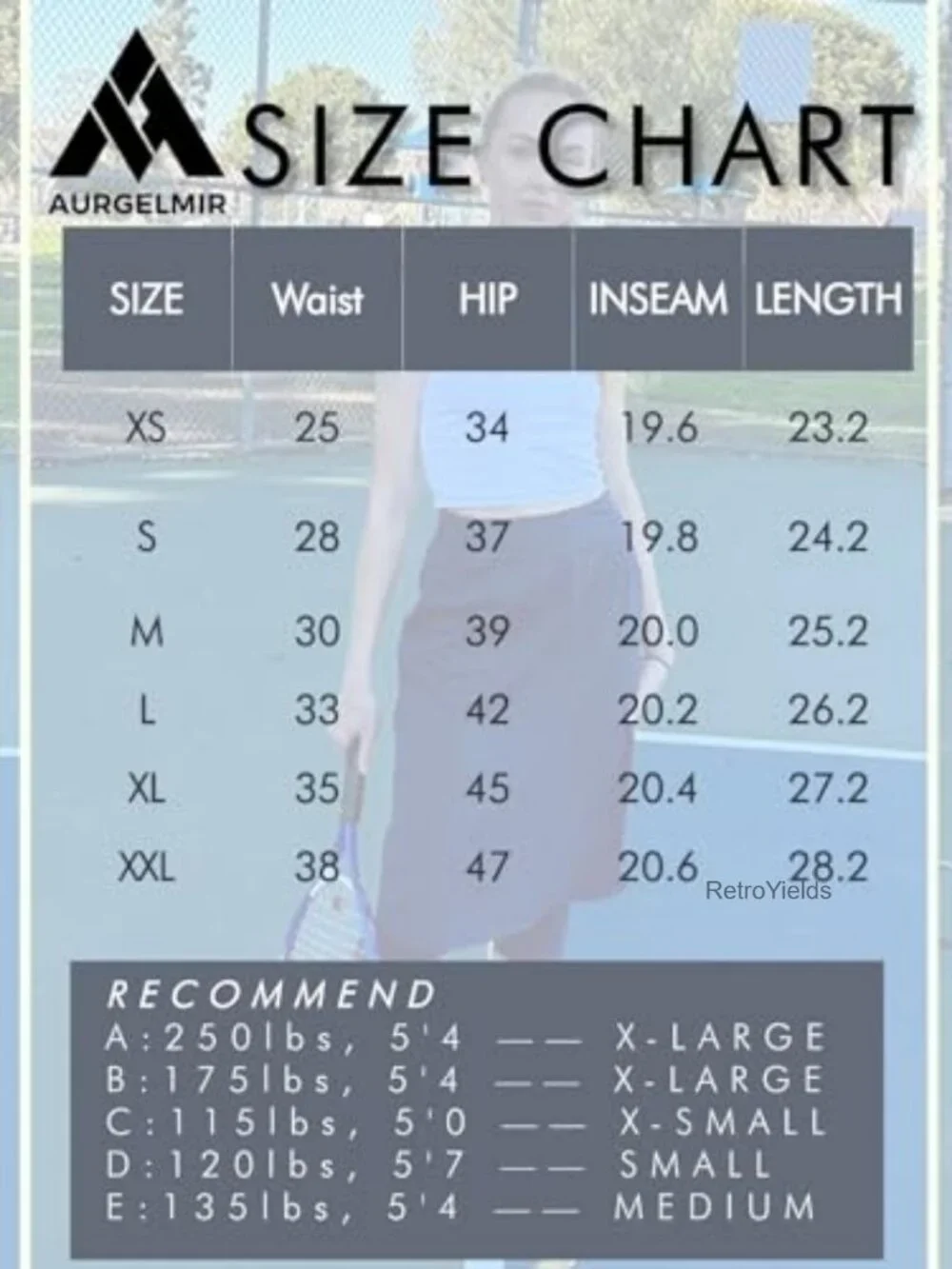 Tennis Skort with Built-in Capri Leggings, Knee-Length Athletic Skirt with